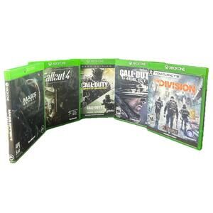 Xbox One Game Lot Of 5 Tom Clancy Division COD Ghosts Fallout 4 Mass Effect